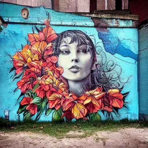 Image similar to beatiful street art in hohloma style, russian hohloma, nice photo