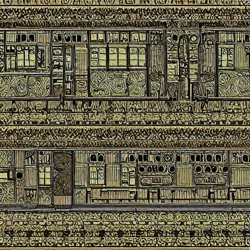 Image similar to blueprint electronic mushroom victorian style