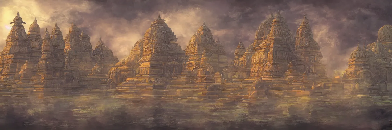 Prompt: indian architecture, fantasy art, digitalpainting, smooth