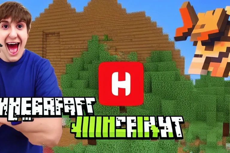 Image similar to 2 4 hours minecraft survival on 1 heart youtube thumbnail mrbeast