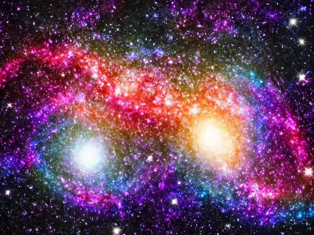 Prompt: realistic galaxy in the shape of an eye