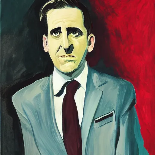 Image similar to portrait of michael scott by graham sutherland