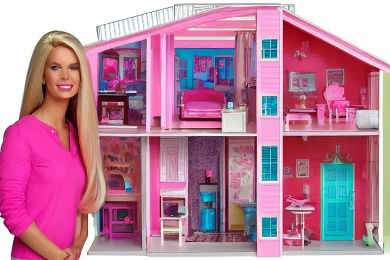 Image similar to a photo of real life barbie house