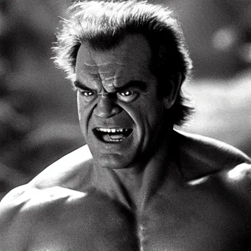 Image similar to jack Nicholson as Hulk