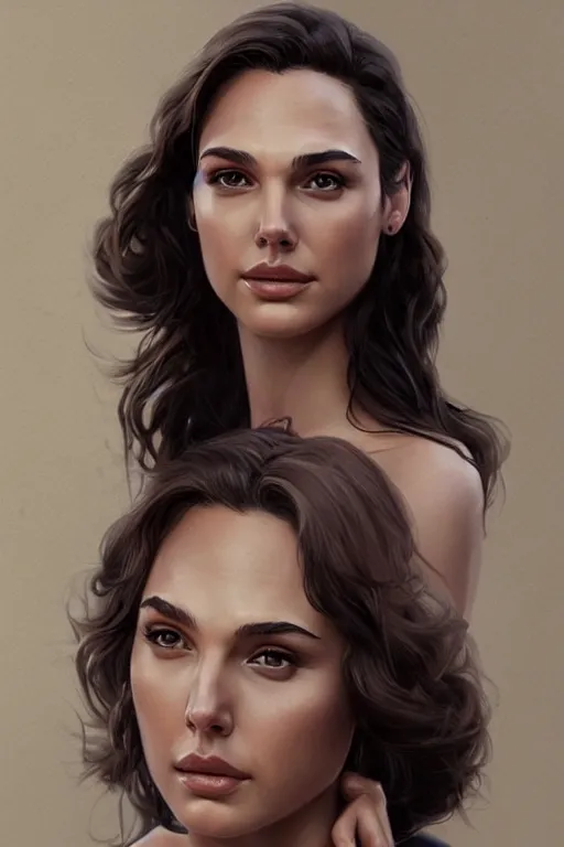 Prompt: Portrait of Gal Gadot, elegant, digital painting, highly detailed, artstation, concept art, smooth, sharp focus, illustration, art by artgerm and greg rutkowski.