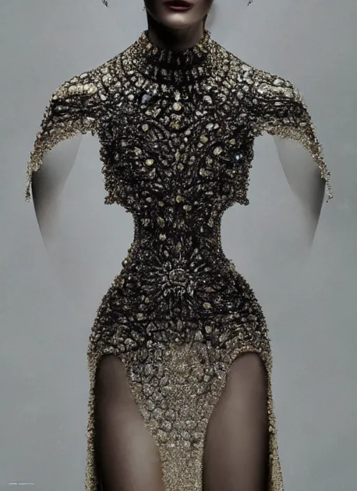 sculpture of Bella Hadid made of glass, crystals, | Stable Diffusion ...