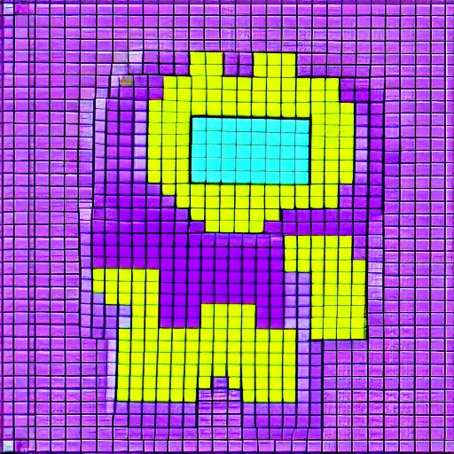 Image similar to 8-bit pixel art of a cute purple goo monster