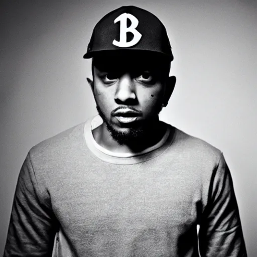 Image similar to kendrick lamar wearing mario hat, studio lighting