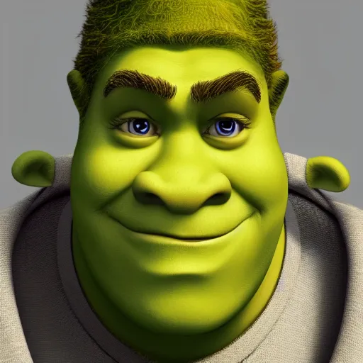 Prompt: Shrek but he looks like a nerd, hyperdetailed, artstation, cgsociety, 8k
