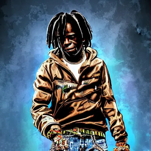 Prompt: chief keef digital art 4 k the detailed super realistic