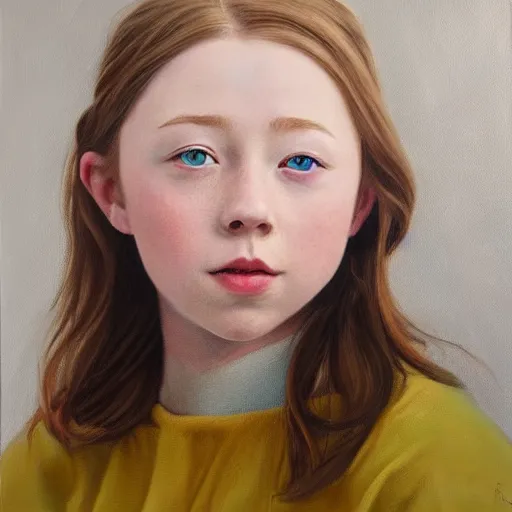 Image similar to Mina Sundwall portrait oil painting by ericanthonyj