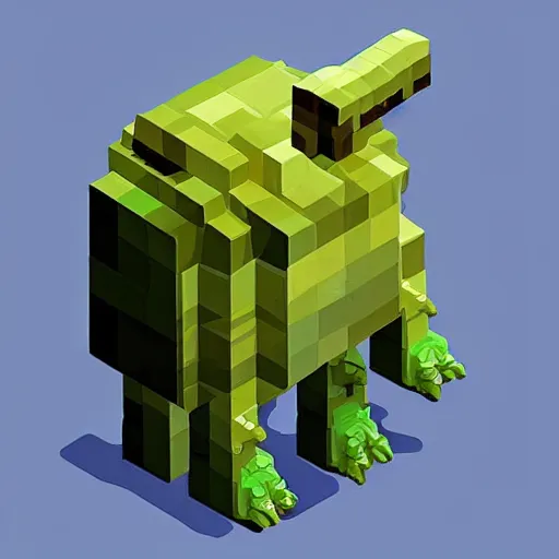 Image similar to an isometric tardigrade, game art, voxels