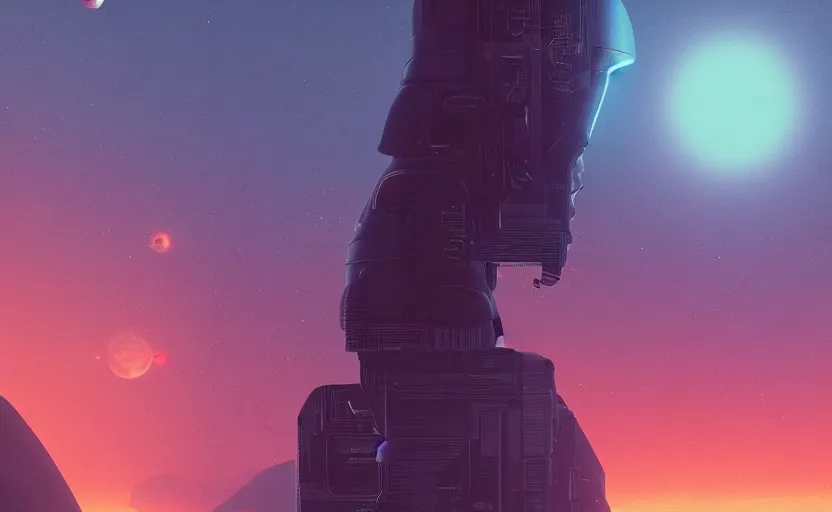 Image similar to A scene from 2001 a space odyssey, rendered by Beeple, synthwave style, environment concept, digital art, unreal engine, WLOP, trending on artstation, 4K UHD image,