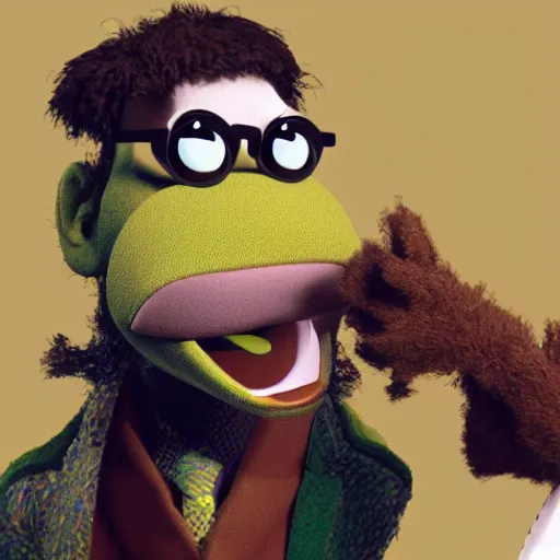 Prompt: mr mackey as a muppet, realistic photograph, detailed, 3D render,