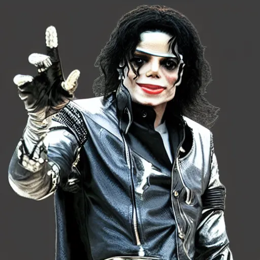 Prompt: Michael Jackson as a cyborg