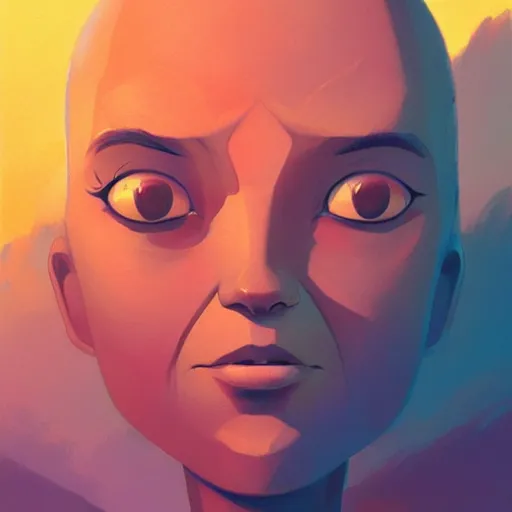 Image similar to face icon stylized minimalist close encounters of the third kind, loftis, cory behance hd by jesper ejsing, by rhads, makoto shinkai and lois van baarle, ilya kuvshinov, rossdraws global illumination