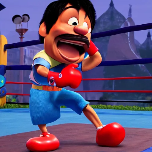 Image similar to manny pacquiao as a pixar disney character from up ( 2 0 0 9 ), unreal engine, octane render, 3 d render, photorealistic