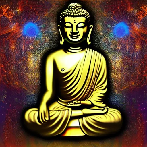 Prompt: buddha hologram, starwar