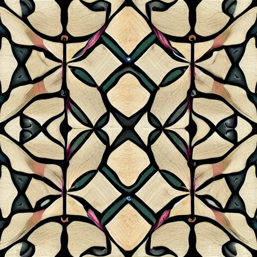 Image similar to digital hand painted wood tiles texture with perfect details, symmetry, digital art