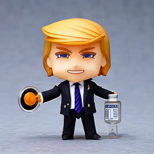 Image similar to doanld trump nendoroid in a jar photo