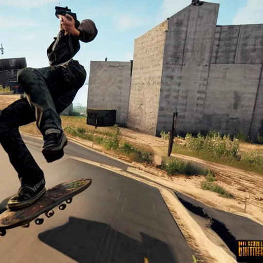 Image similar to tony hawk, in pubg