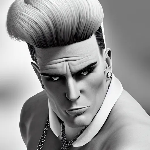 Image similar to vanilla ice, vanilla ice with a swirly vanilla ice cream hairdo his hair is made out of vanilla ice cream, his hair is made of vanilla ice cream, realistic, hyperrealistic, ultra realistic, real, real world, highly detailed, very detailed, extremely detailed, intricate details, 8 k resolution, hd quality