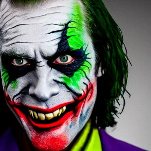 prompthunt: Jim Carrey with scary face paint inspired by the joker 4K  quality super realistic