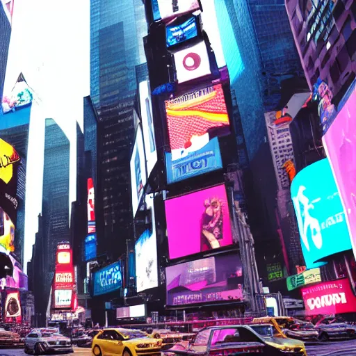 Image similar to cyberpunk times square