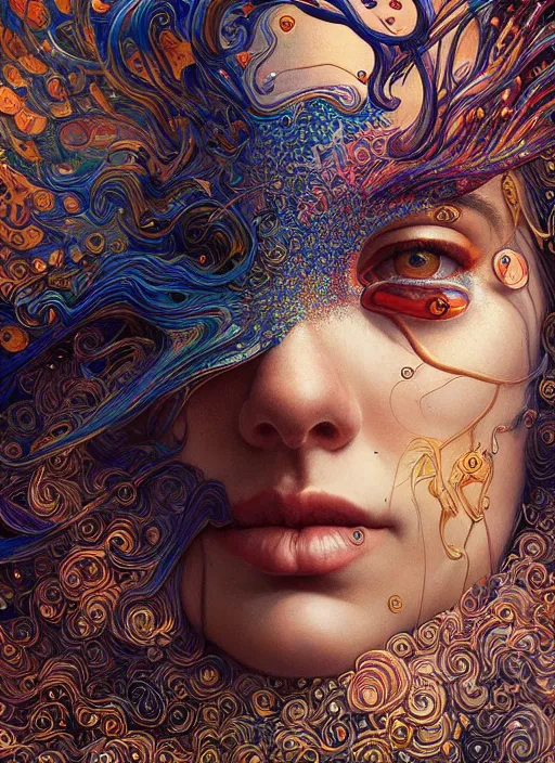 Image similar to hyper detailed masterpiece, psychedelic warpaint pattern, jean giraud, digital art painting, dream wave aesthetic, ethereal, artgerm, donato giancola, tom bagshaw