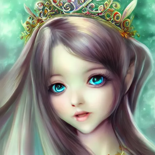 Image similar to realistic beautiful gorgeous natural cute, fantasy, elegant, lovely, princess girl, art drawn full hd, 4 k, highest quality, in artstyle by professional artists wl, kawaii