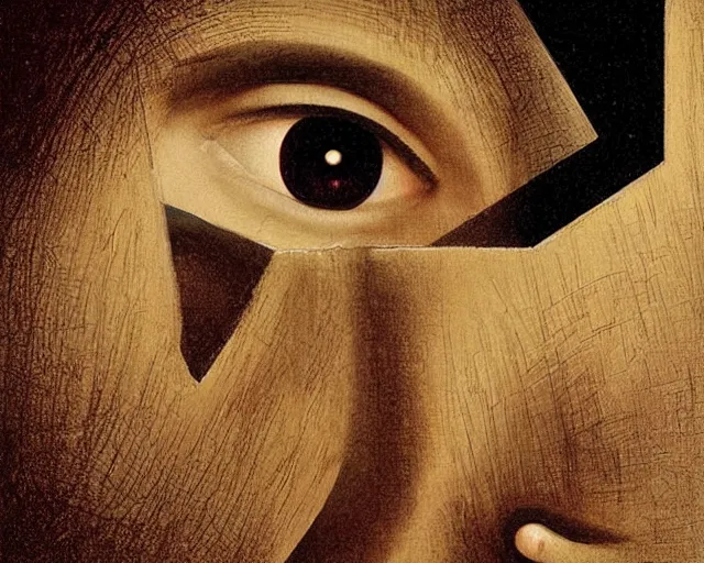 Prompt: i see you, a closeup simple vector pop surrealism, by ( leonardo da vinci ) and greg rutkowski and rafal olbinski