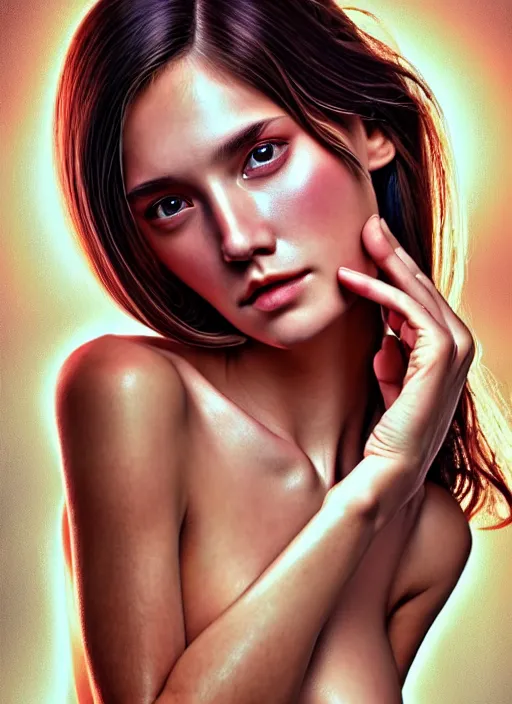 Image similar to photo of a gorgeous young woman in the style of stefan kostic and David la chapelle , realistic, sharp focus, 8k high definition, 35mm film photography, photo realistic, insanely detailed, intricate, elegant, art by stanley lau and artgerm