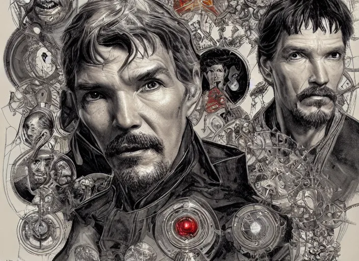 Image similar to a highly detailed medical portrait of stephen strange, james gurney, james jean