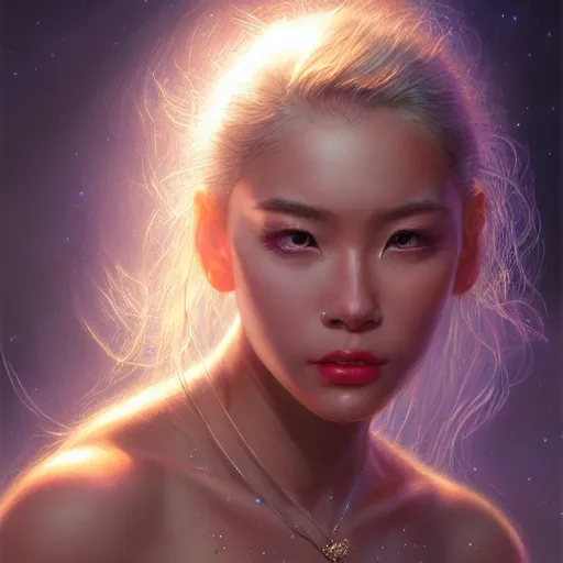 Image similar to the face of a girl with notes of diamonds flying into her ear, wayne barlow, bao pham, donato giancola, larry elmore, masterpiece, trending on artstation, featured on pixiv, cinematic composition, beautiful lighting, sharp, details, hyper - detailed, hdr, 4 k, 8 k