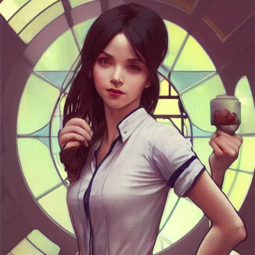 Prompt: computer scientist who served as an intel systems engineer, full-body shot, digital painting, smooth, elegant, hd, art by WLOP and Artgerm and Greg Rutkowski and Alphonse Mucha