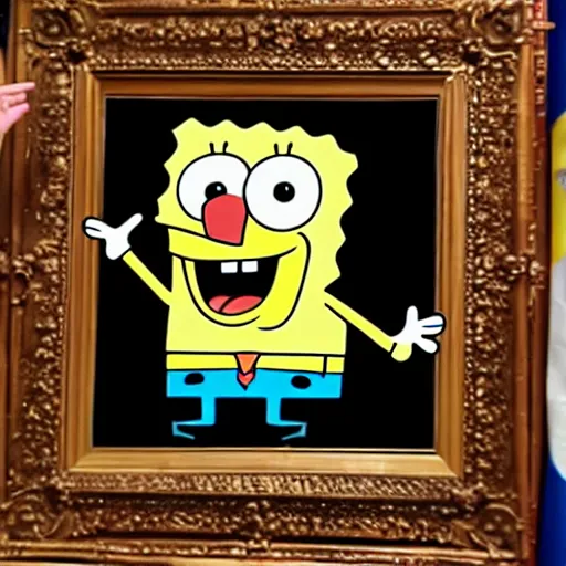 Image similar to realistic photo of spongebob becoming president,