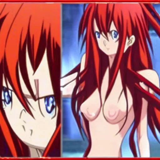 Image similar to a screenshot of rias from high school dxd