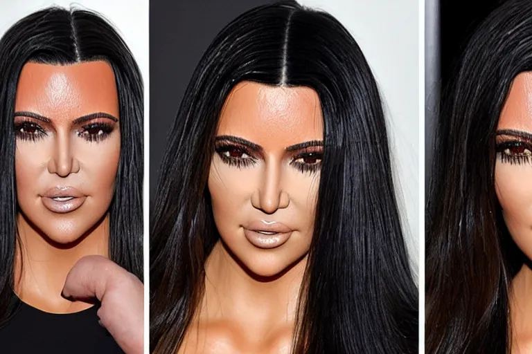 Prompt: Kayne-Kardashian, hyper-realistic, scary, horror, nightmare