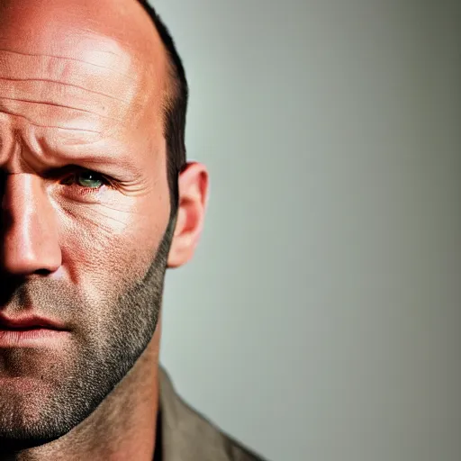 Image similar to Jason Statham Face Portrait, 8K Photography by Steve McCurry