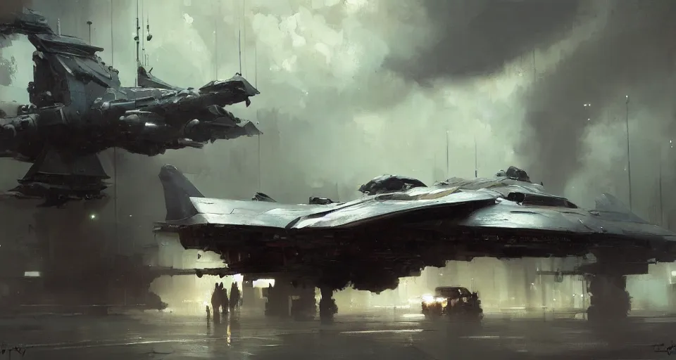 Image similar to spaceship, by jeremy mann, darek zabrocki.