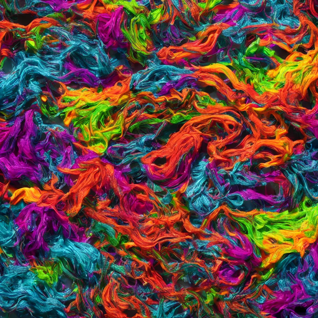 Image similar to painful pleasures by lynda benglis, octane render, colorful, 4 k, 8 k