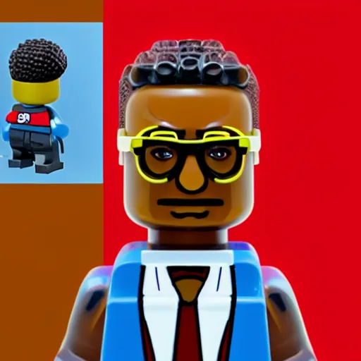 Prompt: 3d render of gustavo fring as a lego minifigure