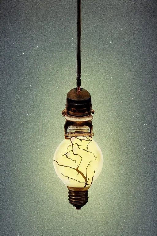 Image similar to painting of a fairy inside an upside down light bulb, kintsugi, modern fine art, fractal, intricate, elegant, highly detailed, digital photography, subsurface scattering, by wes anderson and basquiat and greg rutkowski,