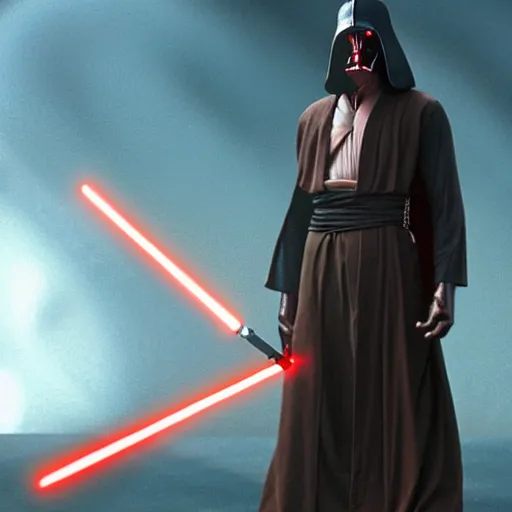 Image similar to jar jar binks as sith lord