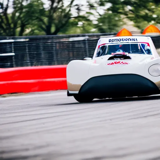 Prompt: a capybara driving a race car, DSLR 15mm, photography