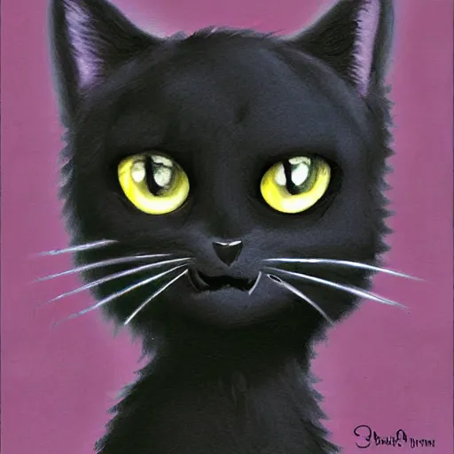 Image similar to black cat furry art