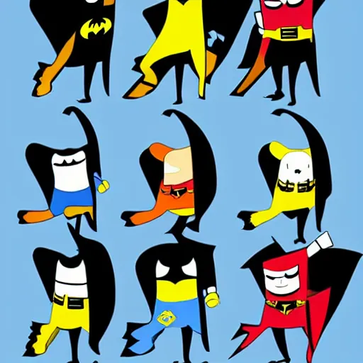 Image similar to batman as adventure time character