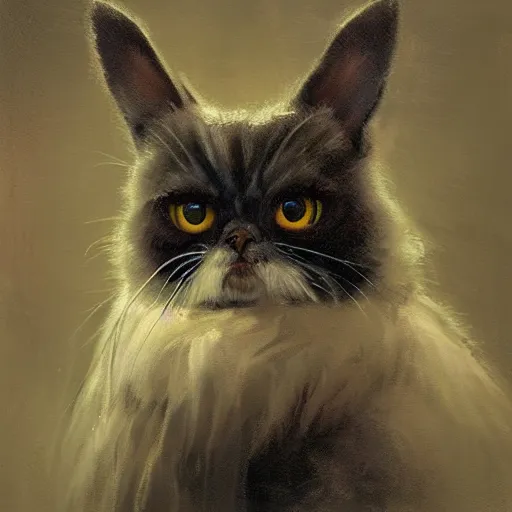 Image similar to detailed cinematic moody colors studio portrait of gizmo in a christmas scene, high quality by jeremy mann, only one head single portrait