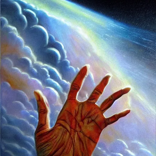 Prompt: the hand of god destroying all evil, artstation hall of fame gallery, editors choice, #1 digital painting of all time, most beautiful image ever created, emotionally evocative, greatest art ever made, lifetime achievement magnum opus masterpiece, the most amazing breathtaking image with the deepest message ever painted, a thing of beauty beyond imagination or words