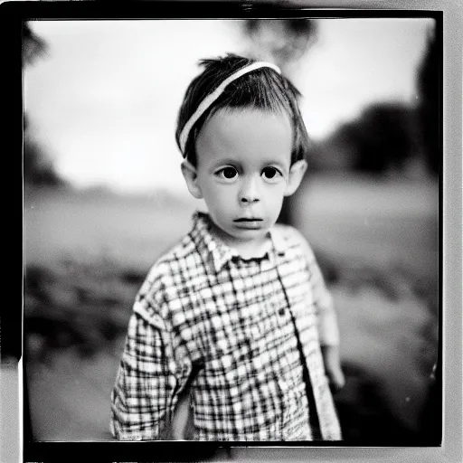 Image similar to photo of Alfalfa from Our Gang, by Diane Arbus, black and white, high contrast, Rolleiflex, 55mm f/4 lens